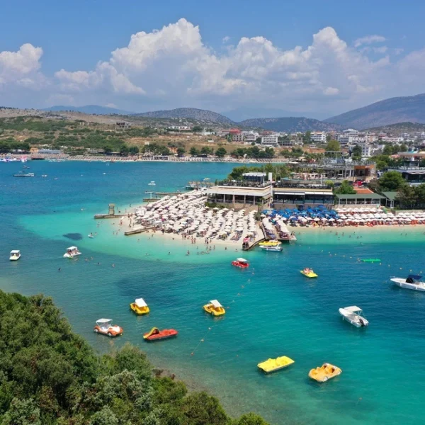 ksamil plaże wybrzeże